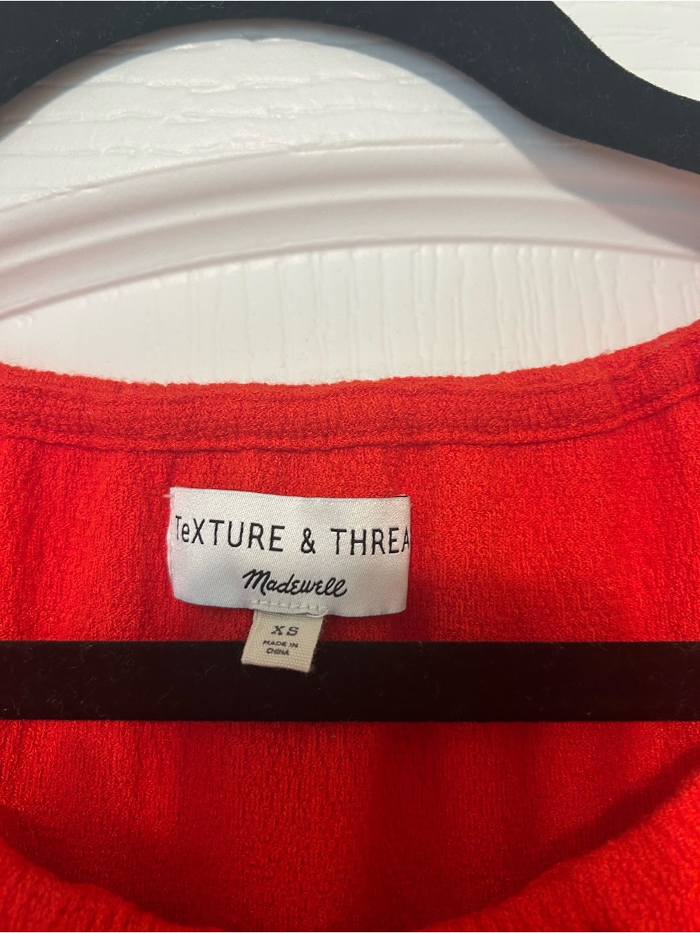 Madewell Vibrant Red Textured Dress